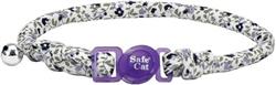 COASTAL Safe Cat Round Fashion Collar 3/8" x 8-12" Purple Floral
